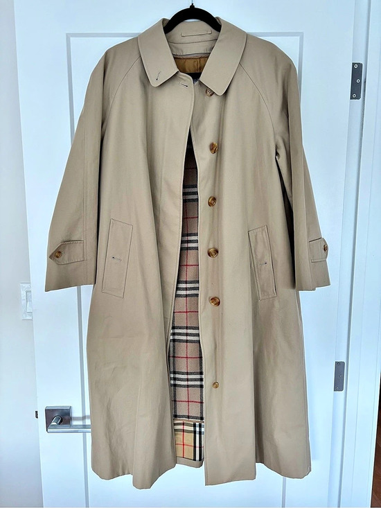Burberry Jackets & Blazers - Burberry Vintage Burberrys Nova Check Lined Trench Coat Beige Plaid